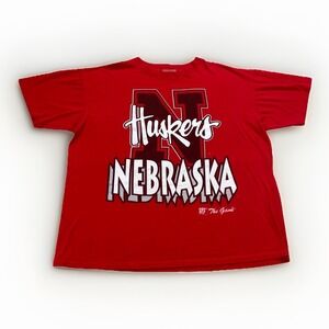 Vintage Nebraska Cornhuskers Shirt Men's XL Huskers The Game Red Cotton 90s